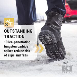 K1 Mid-Sole Ice Cleats - Easily Rotate Traction Cleats for Frequent Indoor/Outdoor Transition, Driving, or Climbing (1 Pair)