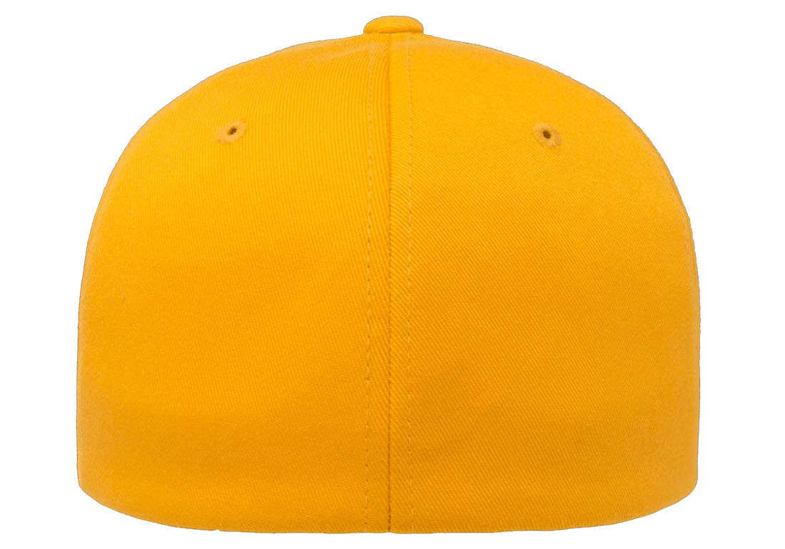 1967 1968 Ford Mustang Convertible Outline Design Flexfit 6277 Athletic Baseball Fitted Hat Cap Gold S/M