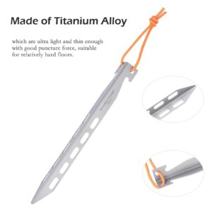 Boundless Voyage 8pcs/lot Titanium Tent Pegs 20CM Ultralight Camping V-Shaped Tent Stakes Outdoor Canopy Nails Pegs Hardware Ti4011P