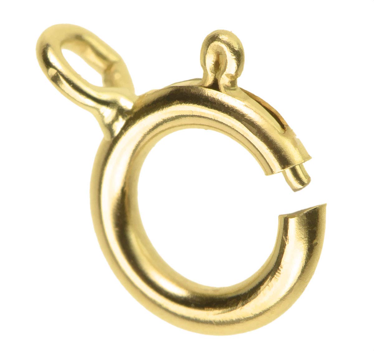 14K Spring Ring 6mm Open Ring Clasp