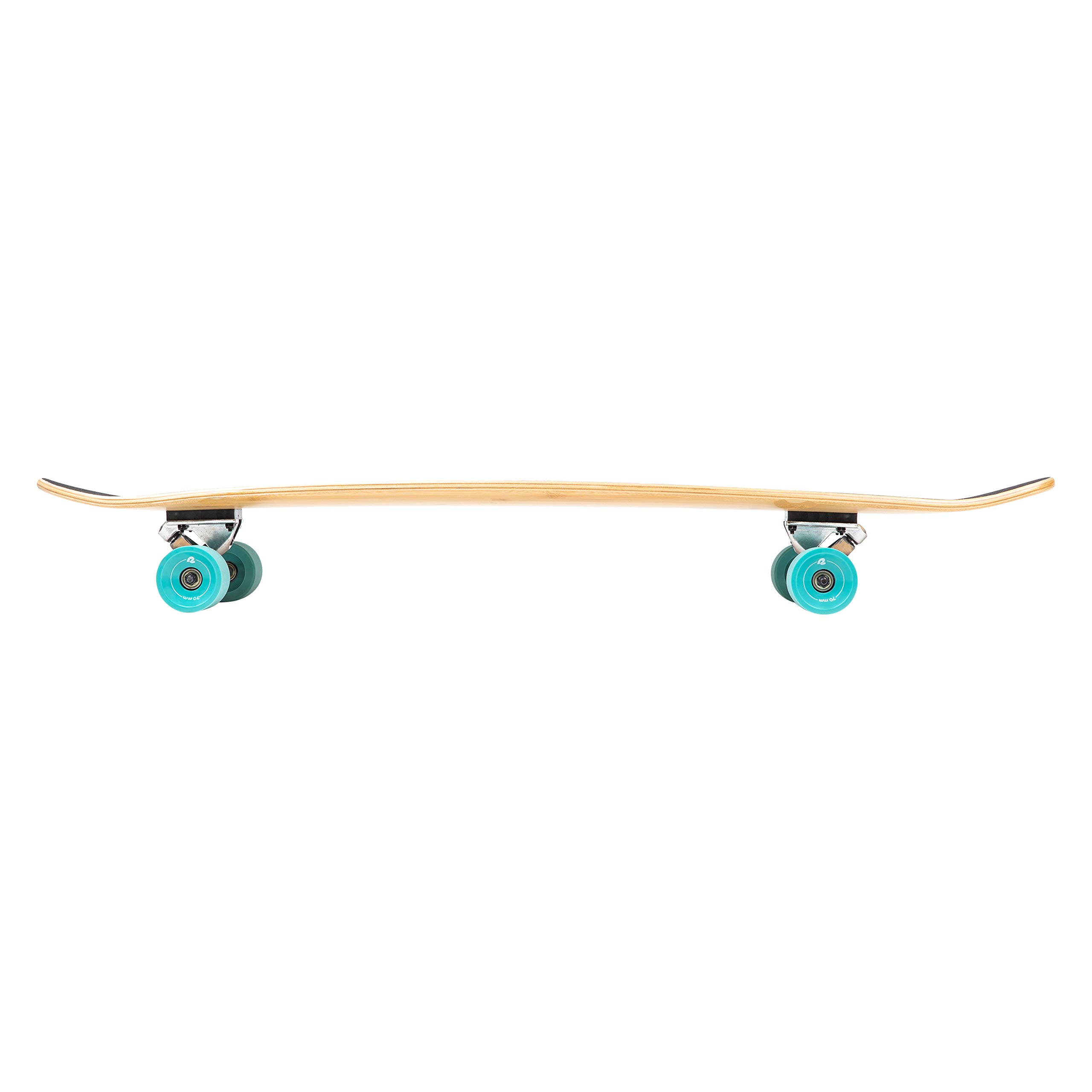 Retrospec Zed Longboard Skateboard Complete Cruiser | Bamboo & Canadian Maple Wood Cruiser w/Reverse Kingpin Trucks for Commuting, Cruising, Carving & Downhill Riding