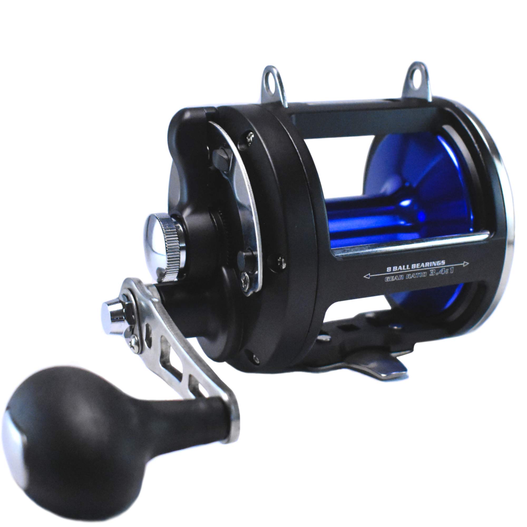 EatMyTackle Extractor - Lever Drag Conventional Reel, 30lb. Drag, 3.4:1 Ratio