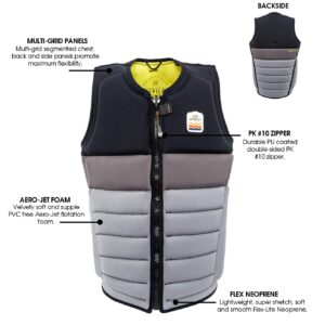 Jetpilot Draftline Neoprene Reversible Comp Vest- Black-XS