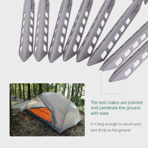 Boundless Voyage 8pcs/lot Titanium Tent Pegs 20CM Ultralight Camping V-Shaped Tent Stakes Outdoor Canopy Nails Pegs Hardware Ti4011P