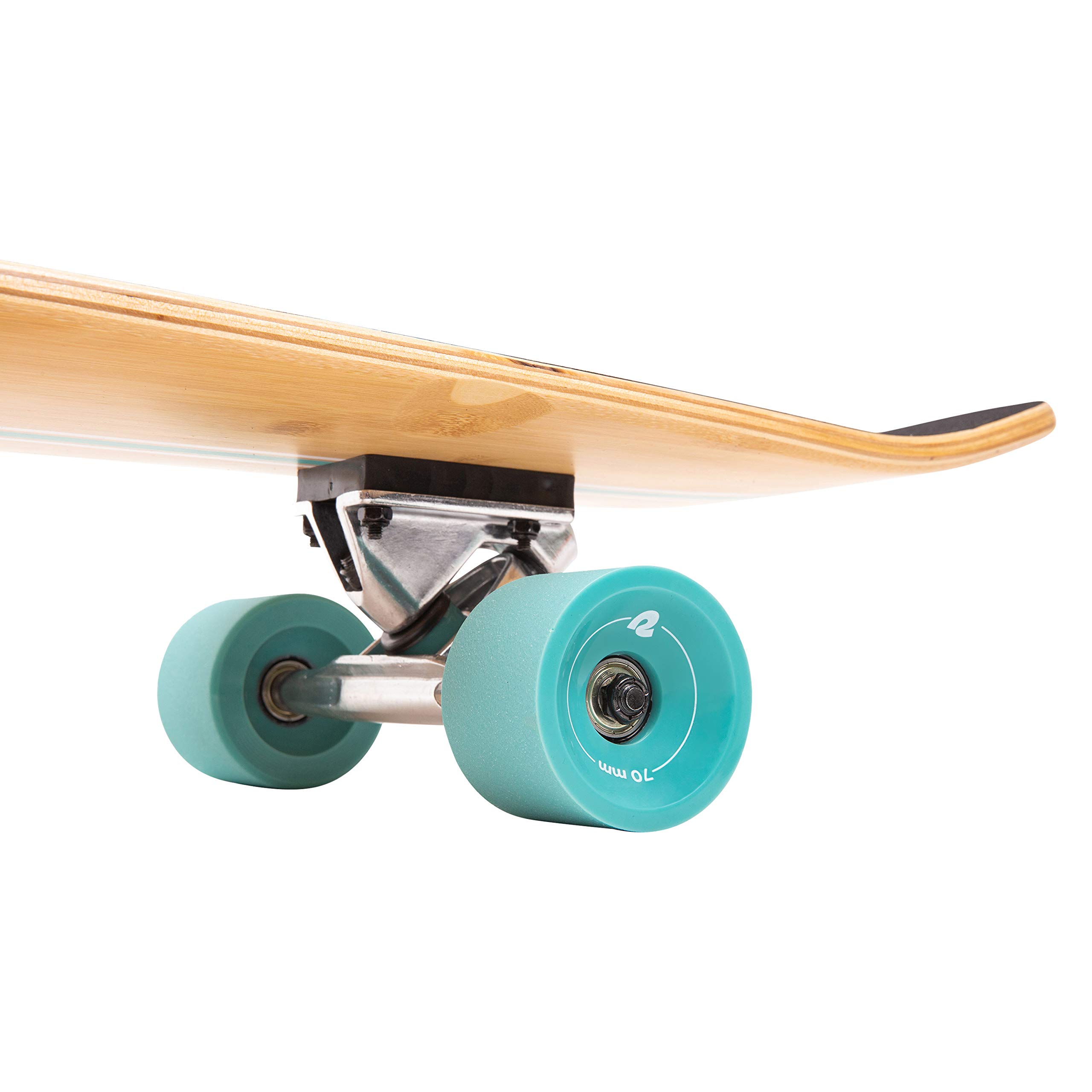 Retrospec Zed Longboard Skateboard Complete Cruiser | Bamboo & Canadian Maple Wood Cruiser w/Reverse Kingpin Trucks for Commuting, Cruising, Carving & Downhill Riding