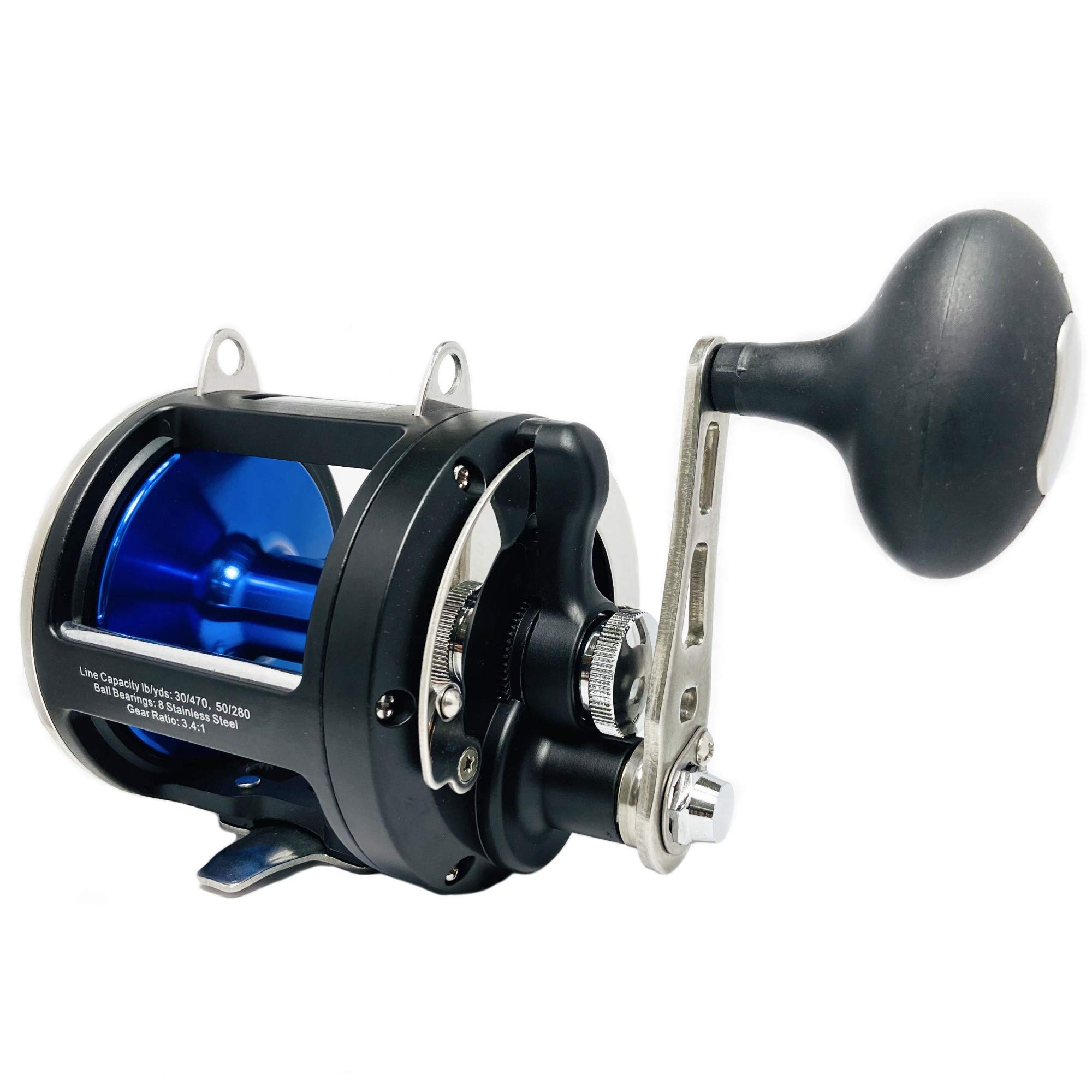 EatMyTackle Extractor - Lever Drag Conventional Reel, 30lb. Drag, 3.4:1 Ratio