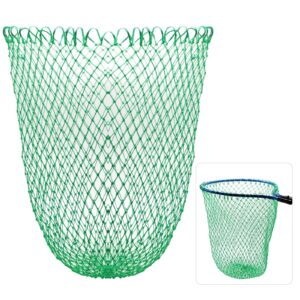 dovesun fishing net fish landing net foldable fishing replacement net for freshwater saltwater fishing net replacement netting green color handle/frame not included