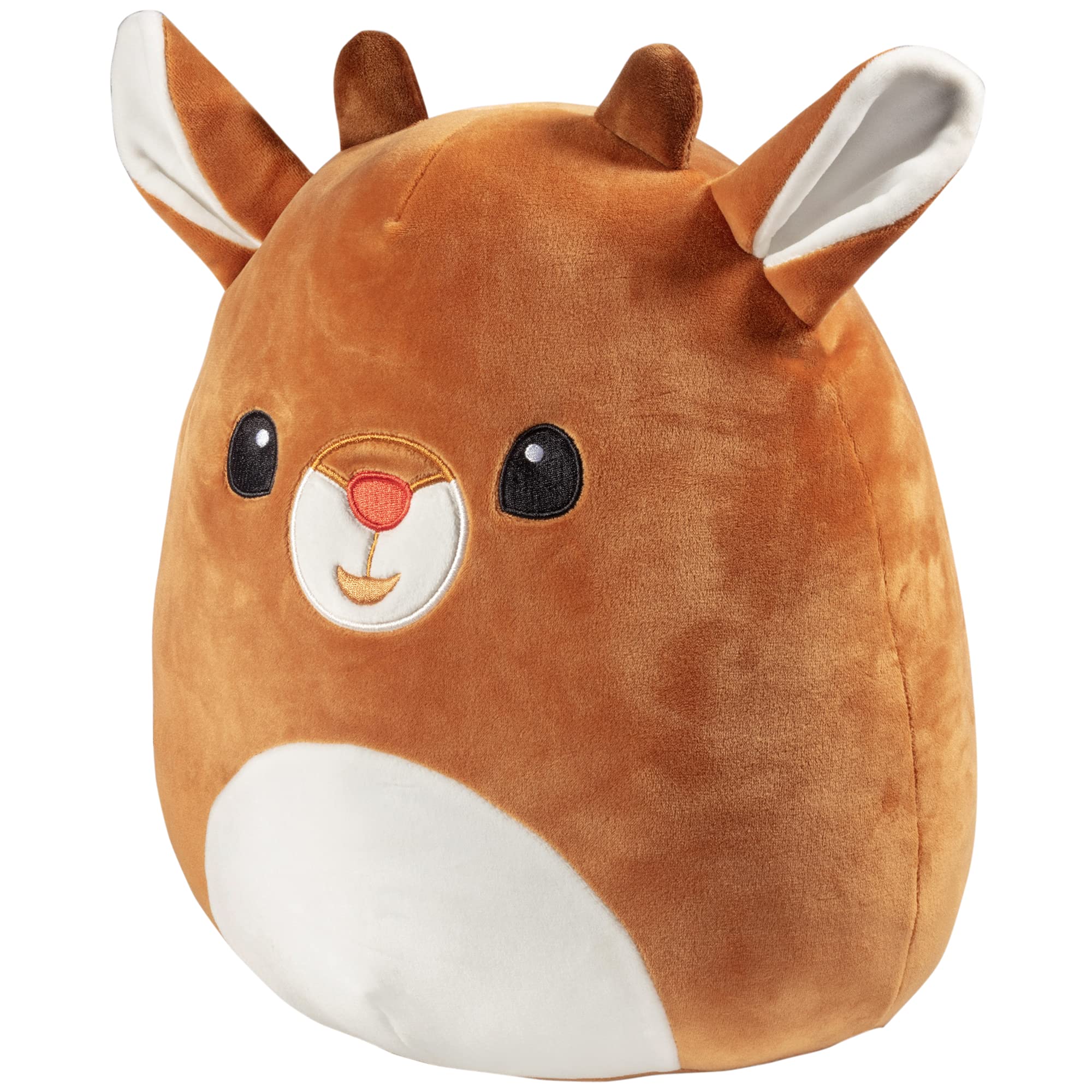 Squishmallows 12" Rudolph The Red Nosed Reindeer - Official Kellytoy Plush - Soft and Squishy Deer Stuffed Animal - Great Gift for Kids - Ages 2+