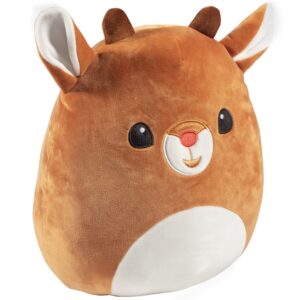 Squishmallows 12" Rudolph The Red Nosed Reindeer - Official Kellytoy Plush - Soft and Squishy Deer Stuffed Animal - Great Gift for Kids - Ages 2+