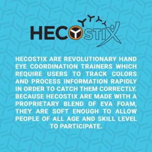 HECOstix - Red Green Blue - Premium Hand Eye Coordination & Reaction Speed Training Tool Improve Sports Performance, Exercise, and Fun for All Ages