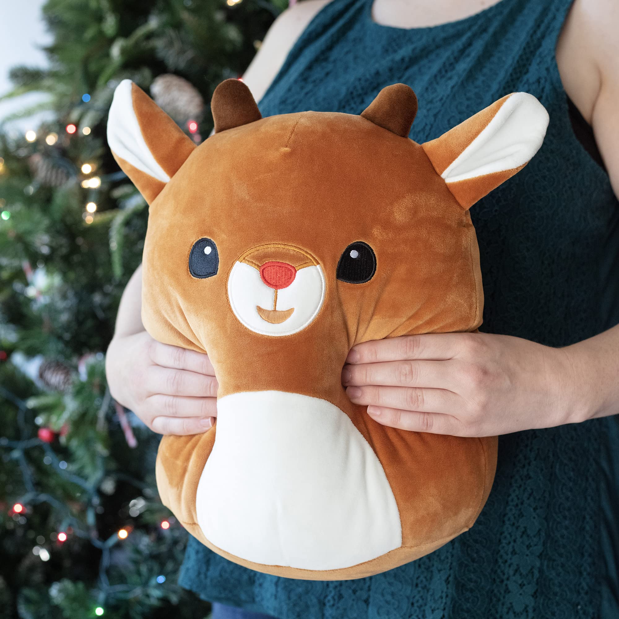 Squishmallows 12" Rudolph The Red Nosed Reindeer - Official Kellytoy Plush - Soft and Squishy Deer Stuffed Animal - Great Gift for Kids - Ages 2+