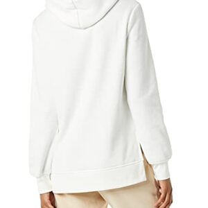 Amazon Essentials Women's French Terry Hooded Tunic Sweatshirt, White, X-Large