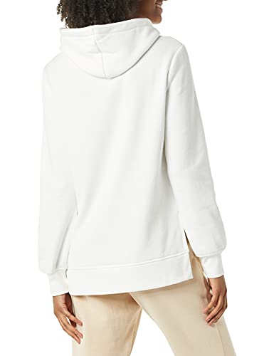 Amazon Essentials Women's French Terry Hooded Tunic Sweatshirt, White, X-Large