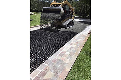 Permeable Pavers Grass Grid for Driveway, Patio RV Pad, Stables, Gravel, Fire Lanes, Outdoors Road DIY, 4-Pack and Load is up to up to 44t vehicles (1.8" Depth)