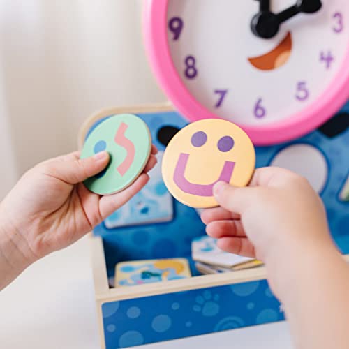 Melissa & Doug Blue's Clues & You! Wooden Tickety Tock Magnetic Clock (31 Pieces)