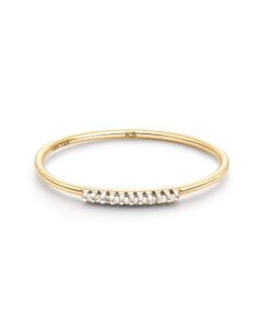 kendra scott white diamond mila ring in 14k yellow gold, fine jewelry for women, size 7