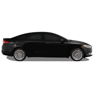 SlickMod Chrome Delete Blackout Vinyl Overlay for 2013-2020 Ford Fusion Hybrid S SE Window Trim (Gloss Black)