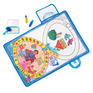 melissa & doug blue's clues & you! water wow! activity mat (20 inches x 30 inches) with reusable water reveal surface