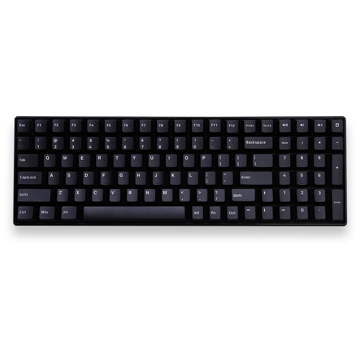 Black Keycaps, 139 Keys PBT Cherry Profile Double Shot White On Black keycaps for filco Cherry Ducky iKBC Mechanical Gaming Keyboard (Black)