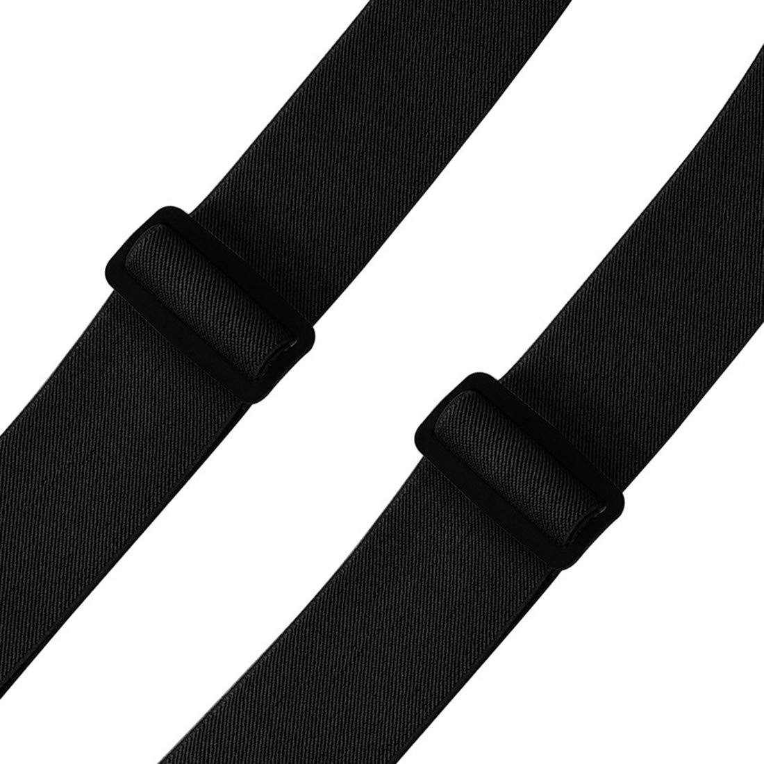 JIERKU Mens Suspenders with 4 Snap Hooks Heavy Duty X-Back 2 Inch Adjustable Elastic Braces (Black)