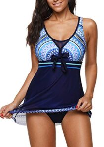 american trend womens bathing suits plus size slimming one piece swimsuits for women swimsuit tummy control one piece swimdress blue swim dress x-large