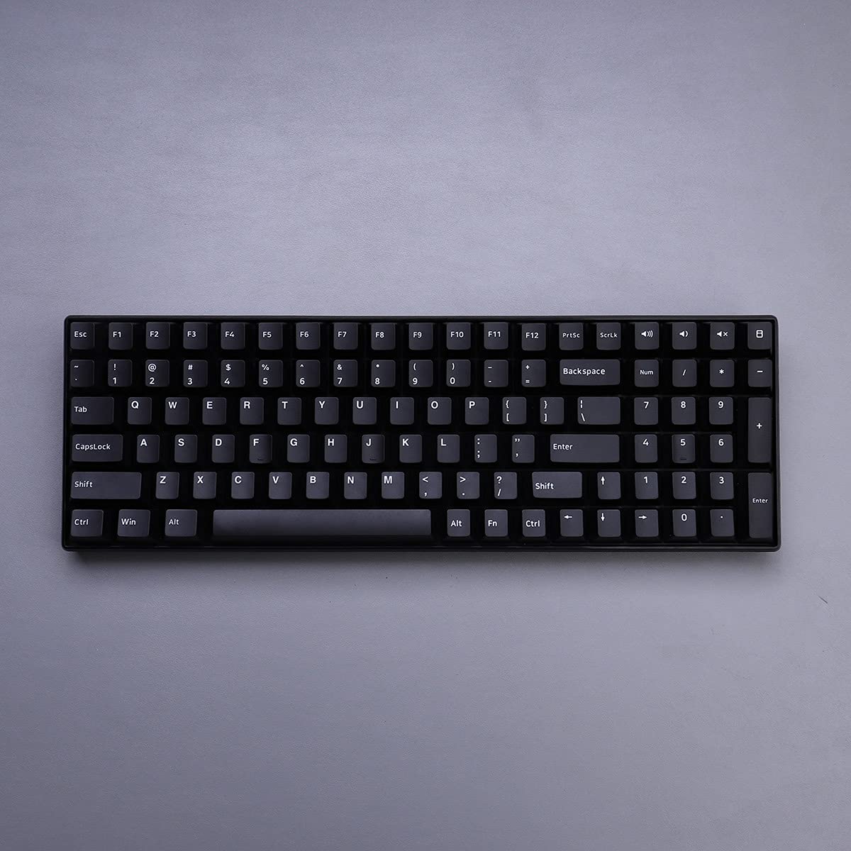 Black Keycaps, 139 Keys PBT Cherry Profile Double Shot White On Black keycaps for filco Cherry Ducky iKBC Mechanical Gaming Keyboard (Black)