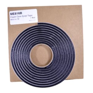 8mm x 16' Round Foam Core Butyl Tape Roll Auto Glass Adhesive 6 Pack