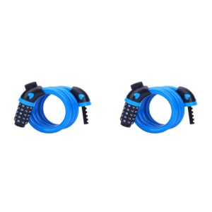 2pcs mountain bike lock electric motorcycle lock password chain lock electric car cable lock