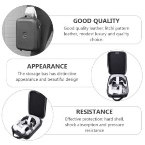 EXCEART Vr Glasses Handbag Zip Storage Bags Glasses Headphones Portable Gaming Bag Pouch Handheld Case Mini Hard Carrying Case Vr Goggles Bag Storage Box Shockproof 3d Suede Lining