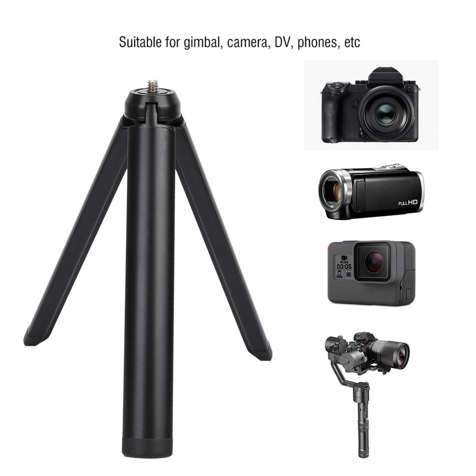 Phone Tripod Stand, Foldable Action Camera Tripod, with Anti-Slip Rubber Mat for Phone Gimbal Accessories Cameras