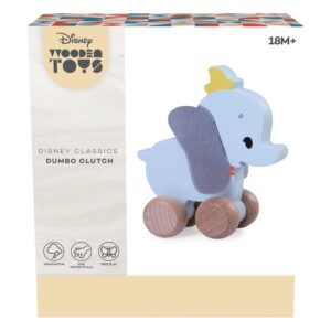 Just Play Disney Wooden Toys 6.5-inch Dumbo Clutch Toy, Features Dumbo's Classic Look, Elephant, Kids Toys for Ages 18 Month