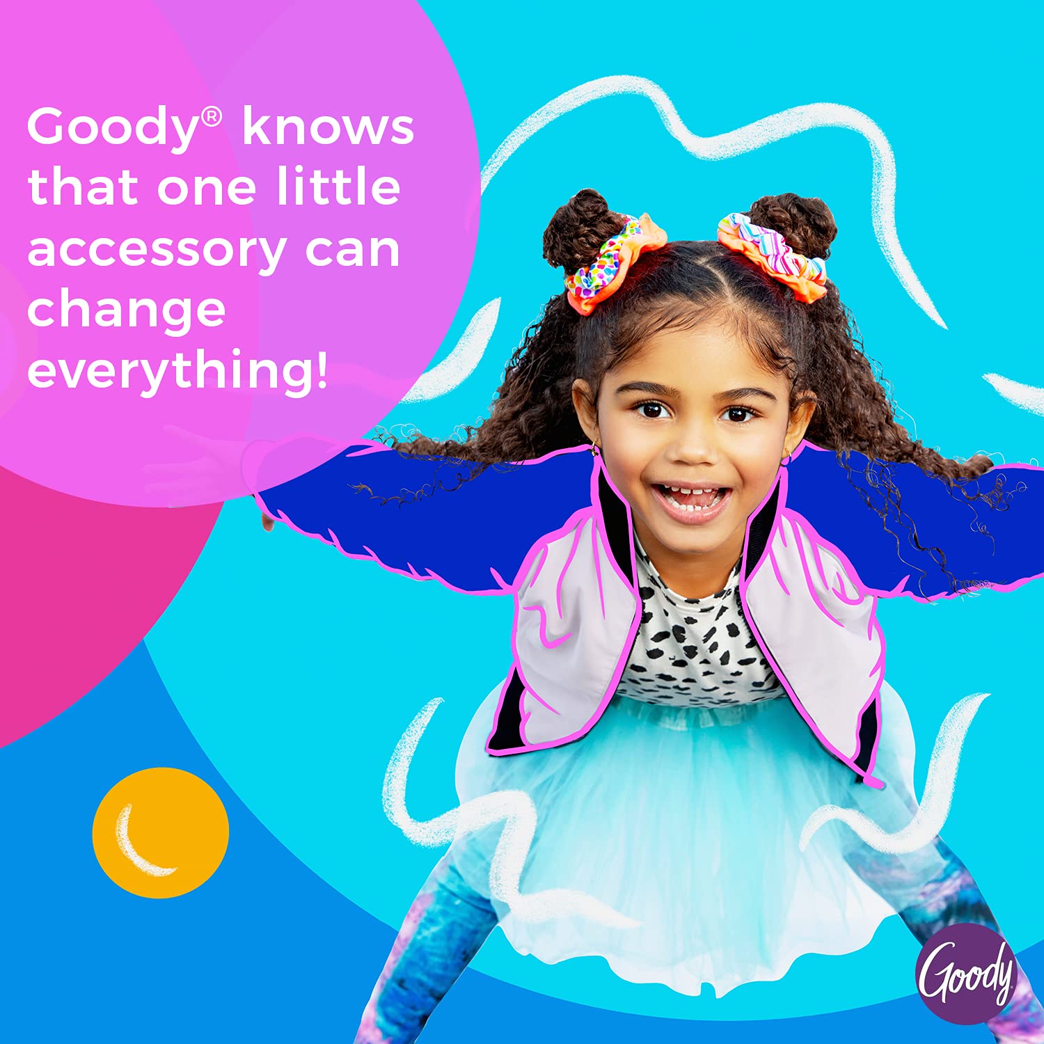 GOODY Kids Headband - Ice Cream Print - Comfort Fit for All Day Wear - For All Hair Types - Hair Accessories for Girls to Keep Your Hair Secured