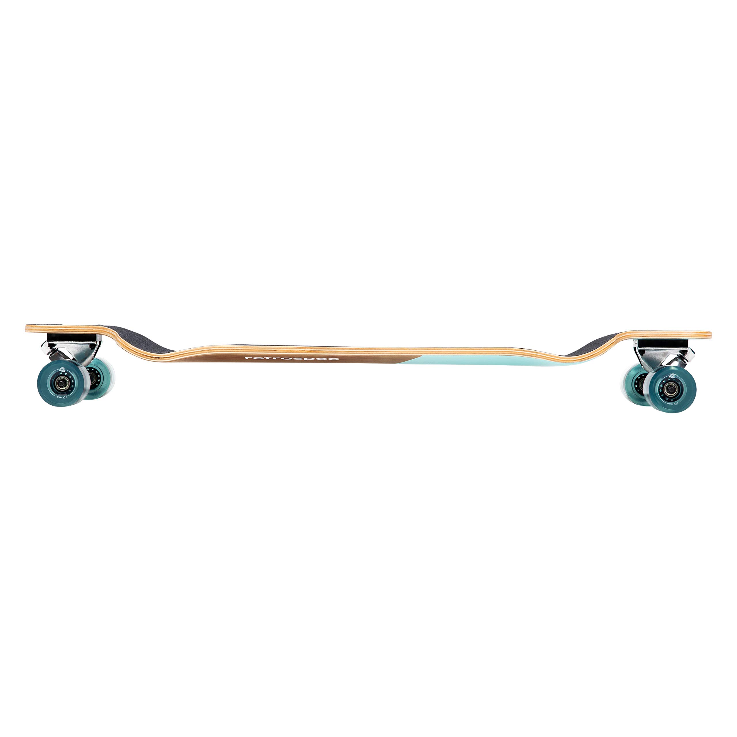 Retrospec Tidal 41-inch Drop-Down Longboard Skateboard Complete 9-Ply Canadian Maple Wood Build Cruiser for Commuting, Cruising, Carving & Downhill Riding