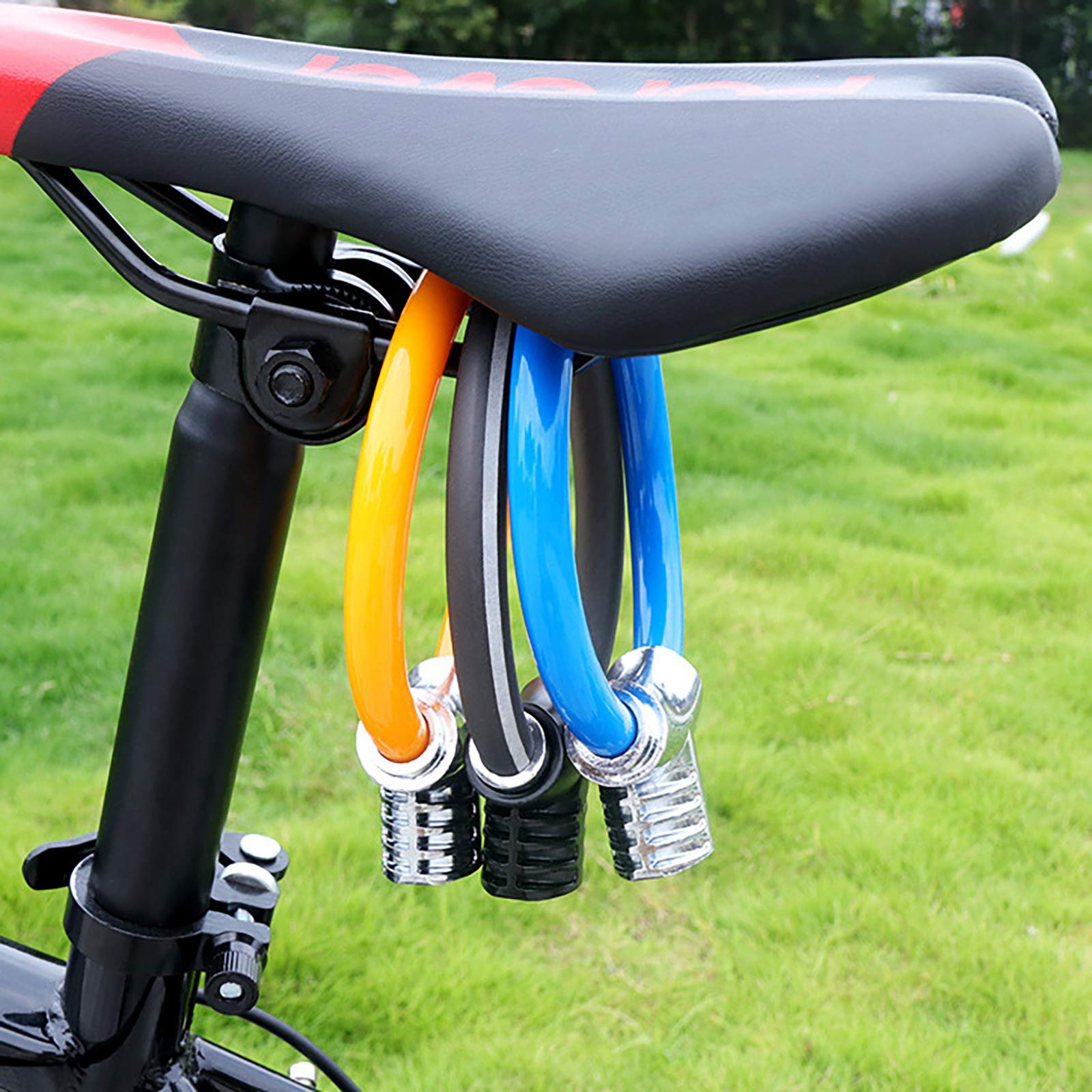 1Pc Bicycle Bold Steel Rope Portable Mini Ring Lock Mountain Bike Road Lock Portable Convenient Lock