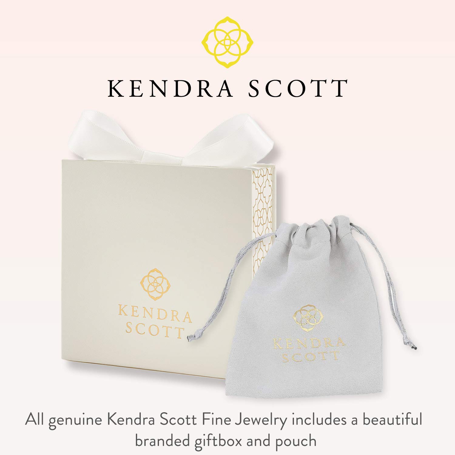 Kendra Scott White Diamond Cross Pendant Necklace in 14k Yellow Gold, Fine Jewelry for Women