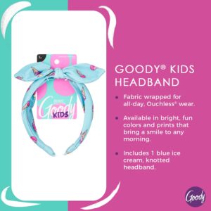 GOODY Kids Headband - Ice Cream Print - Comfort Fit for All Day Wear - For All Hair Types - Hair Accessories for Girls to Keep Your Hair Secured