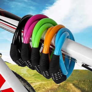 1Pc Mini Standard Bicycle Lock Chain Lock 4 Digit Resettable Combination Bike Locks Bike Lock