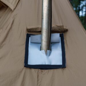 SoloWilder DIY Hot Tent Stove Jack with Rain Flap 9.4" x 9.4"