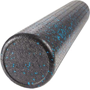 jfit high density muscle foam roller, speckled blue, 36-inch