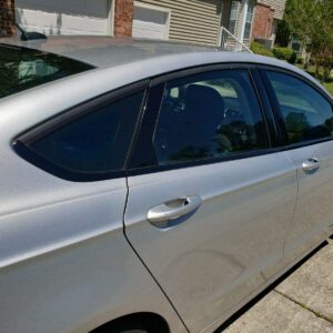 SlickMod Chrome Delete Blackout Vinyl Overlay for 2013-2020 Ford Fusion Hybrid S SE Window Trim (Gloss Black)