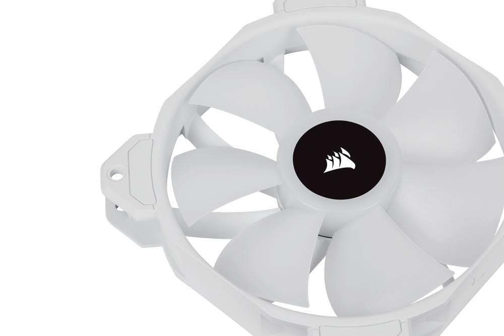 CORSAIR iCUE SP120 RGB ELITE Performance 120mm PWM Triple Fan Kit with iCUE Lighting Node CORE - White