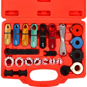 Fuel Line Disconnect Tool Set - Master Quick Disconnect Tool for AC Fuel Line System, Red