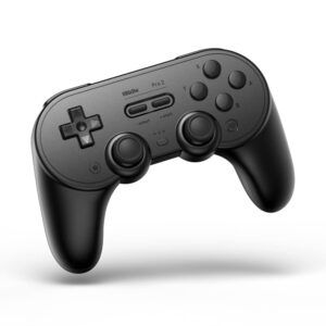 8bitdo pro 2 bluetooth controller for switch, pc, android, steam deck, gaming controller for iphone, ipad, macos and apple tv (black edition)