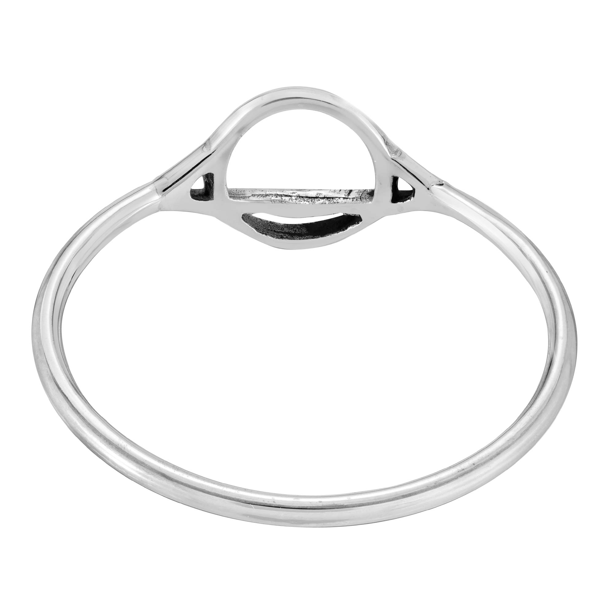 AeraVida Space-Chic Galaxy Planet Saturn .925 Sterling Silver Band Ring | Minimalist Planet Silver Ring for Women | Adorable Anniversary Jewelry Gift | Size (8)