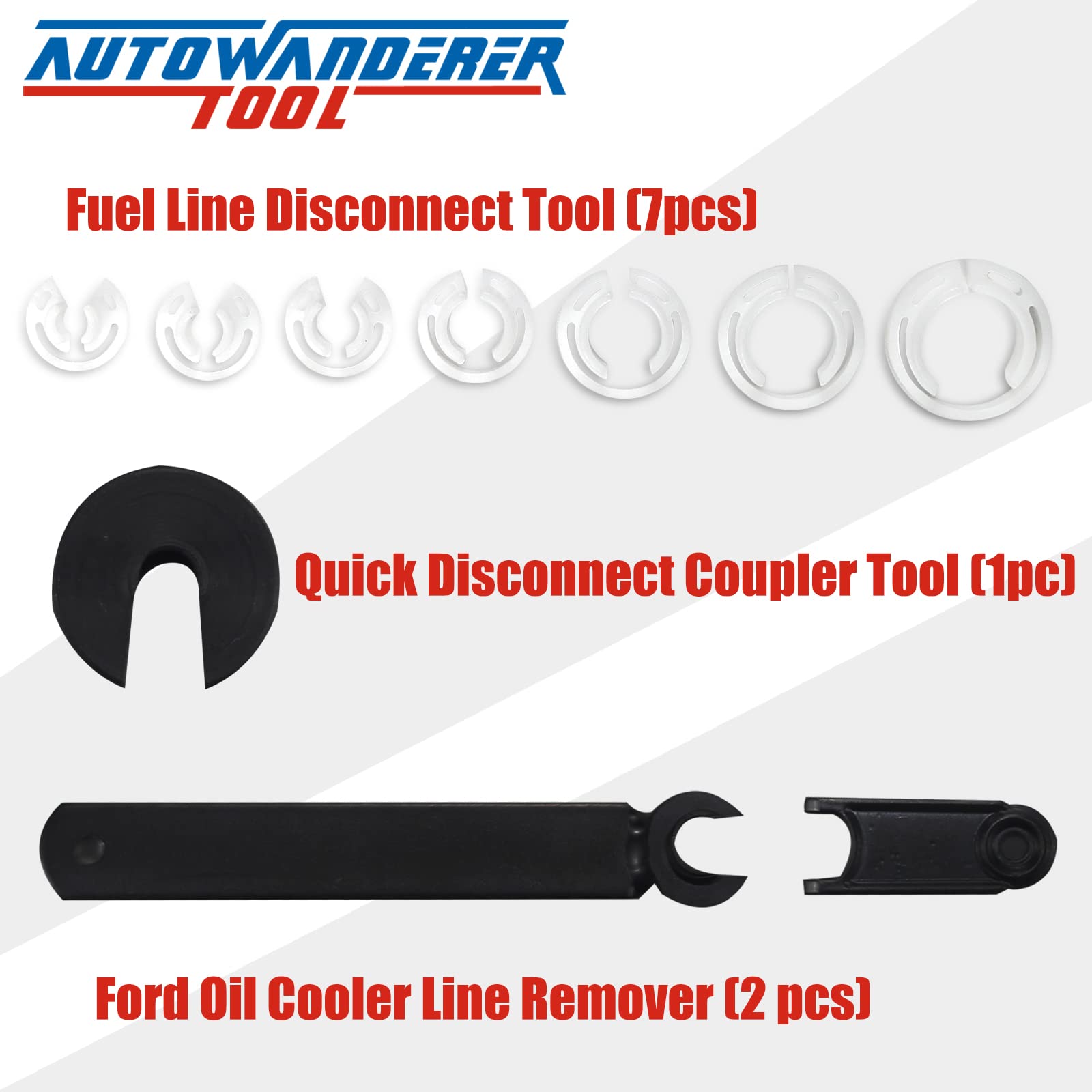 Fuel Line Disconnect Tool Set - Master Quick Disconnect Tool for AC Fuel Line System, Red