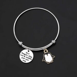 Gzrlyf Penguin Bracelet Inspirational Penguin Gifts Penguin Lovers Gifts Be a Penguin Stay Cool and Waddle Your Own Way (Bracelet)