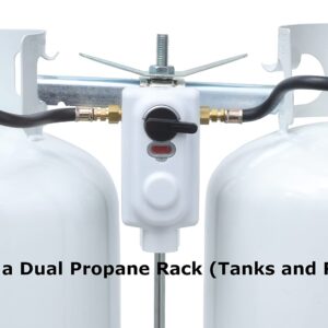 Flame King (KT12ACR6a) 2-Stage Auto Changeover LP Propane Gas Regulator With Two 12 Inch Pigtails For RVs, Vans, Trailers