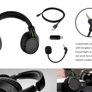 Replacement Game Mic for Kingston HyperX Cloud Flight Flight S Gaming Headset on PS4 PS5 Xbox One PC, 3.5mm Detachable Boom Microphone