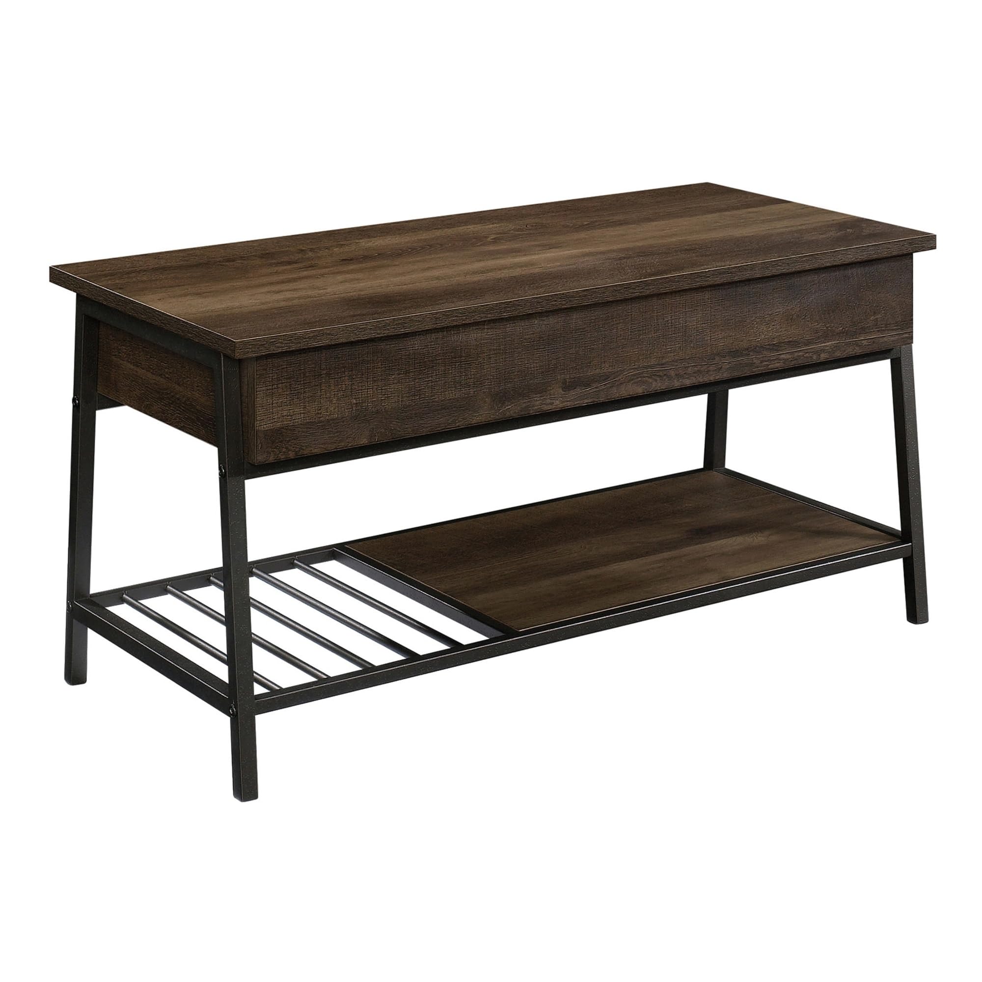 Sauder North Avenue Lift-top Coffee Table, L: 37.01" x W: 17.01" x H: 18.07", Smoked Oak Finish