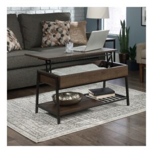 Sauder North Avenue Lift-top Coffee Table, L: 37.01" x W: 17.01" x H: 18.07", Smoked Oak Finish